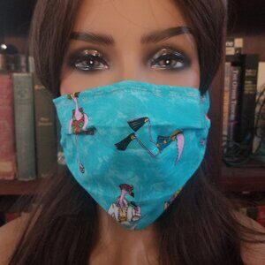 Adult Face Masks - Flamingos on Vacation - Filter Pocket - Roomy - Breathable